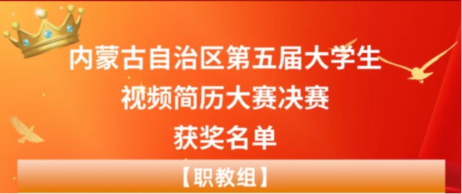 化工工程系学子焦泽森荣获全区第五届大学生视频简历大赛二等奖